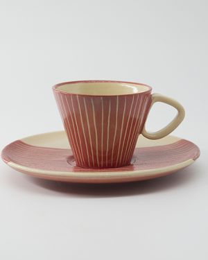 Espresso cup red engraved