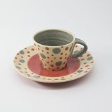 Espresso cup dots green red