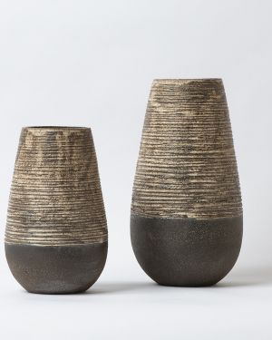 Brown oval vase